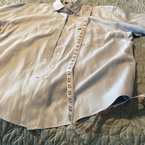 Nwot faconnable blue button down shirt, size large - Picture 7 of 8